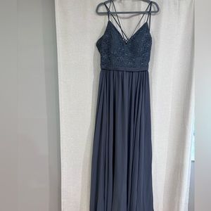 Formal long dress with crossed back